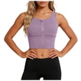 thumbnail image 1 of Yammkia Sports Bra Built In Padding High Impact Sports Bras for Women High Support Padded Sports Bra Pack Racerback Bras for Women Workout Bra Sets(Light Purple,XXXXL), 1 of 6