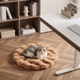 thumbnail image 6 of Round Fluffy Pet Cushion Thick Padded Plush Rest Bed Mat for Small Medium Dog Cat Indoor Sleeping Lounging, 6 of 6