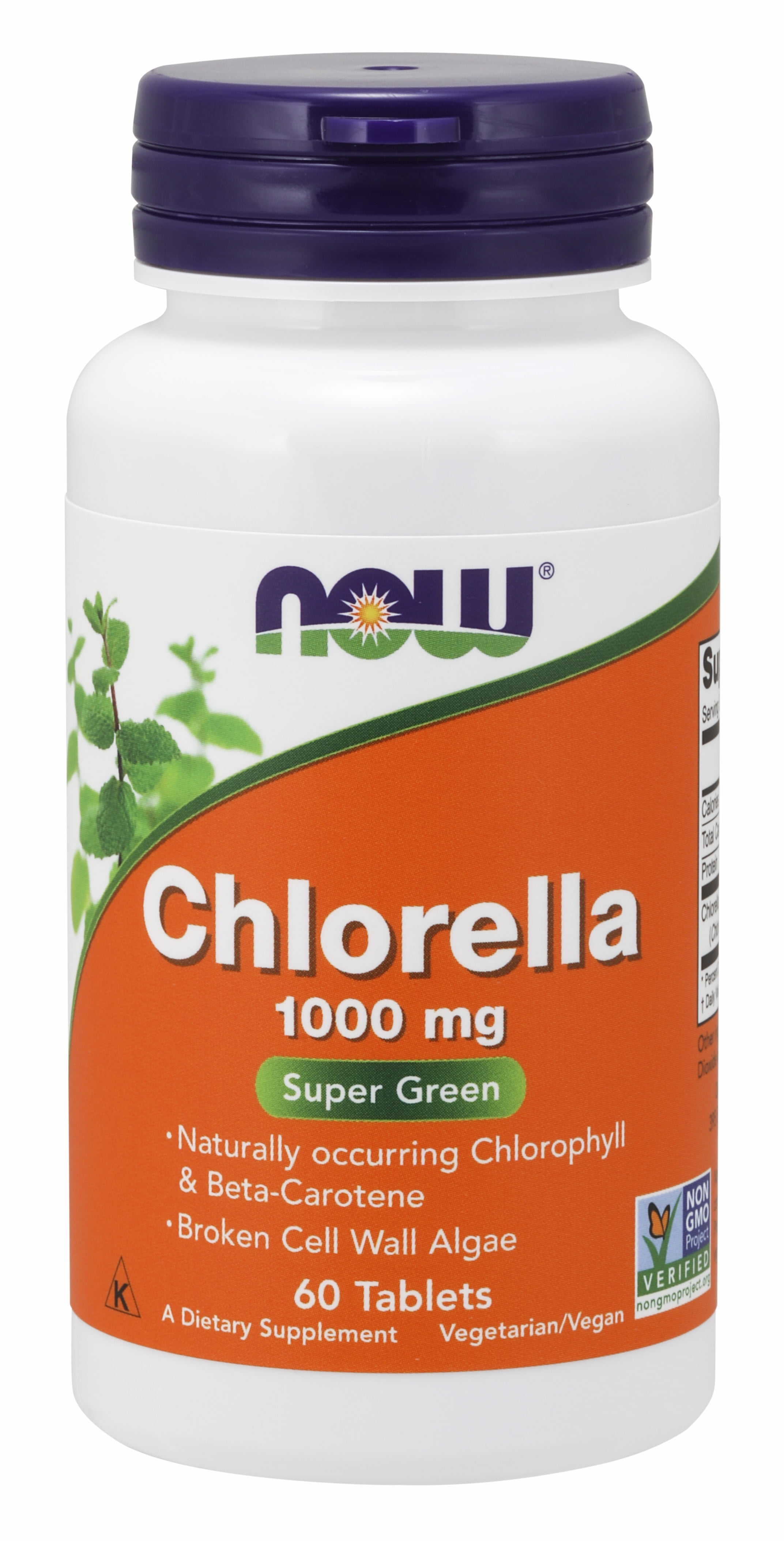NOW Supplements, Chlorella 1000 mg, 60 Tablets