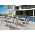 thumbnail image 2 of Zuo Modern Metropolitan Bench in Brushed Aluminum, 2 of 4