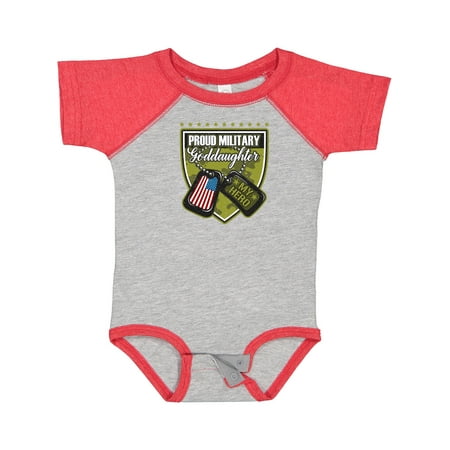 

Inktastic Proud Military Goddaughter Outfit Gift Baby Girl Bodysuit