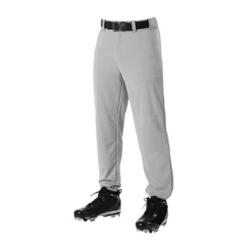 Belted Waist Baseball Pant Youth-Adult or Youth:Youth,Color:Gray,Size:SML by Alleson Athletic
