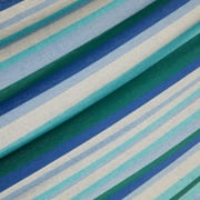 Coral Coast Keyes Cove Multicolor Striped Hammock, Cool Blue, Green, Tan, in a Vertical Stripe Pattern, Product Assembled Size 9.7 ft L x 5 ft W
