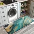 thumbnail image 3 of Teal Marble Gold Wave Pattern Kitchen Rug Mat,Kitchen Runner Rugs Non Skid Washable,Decorative Kitchen Floor Mats for Kitchen,Sink,Laundry,17"x47.2", 3 of 7