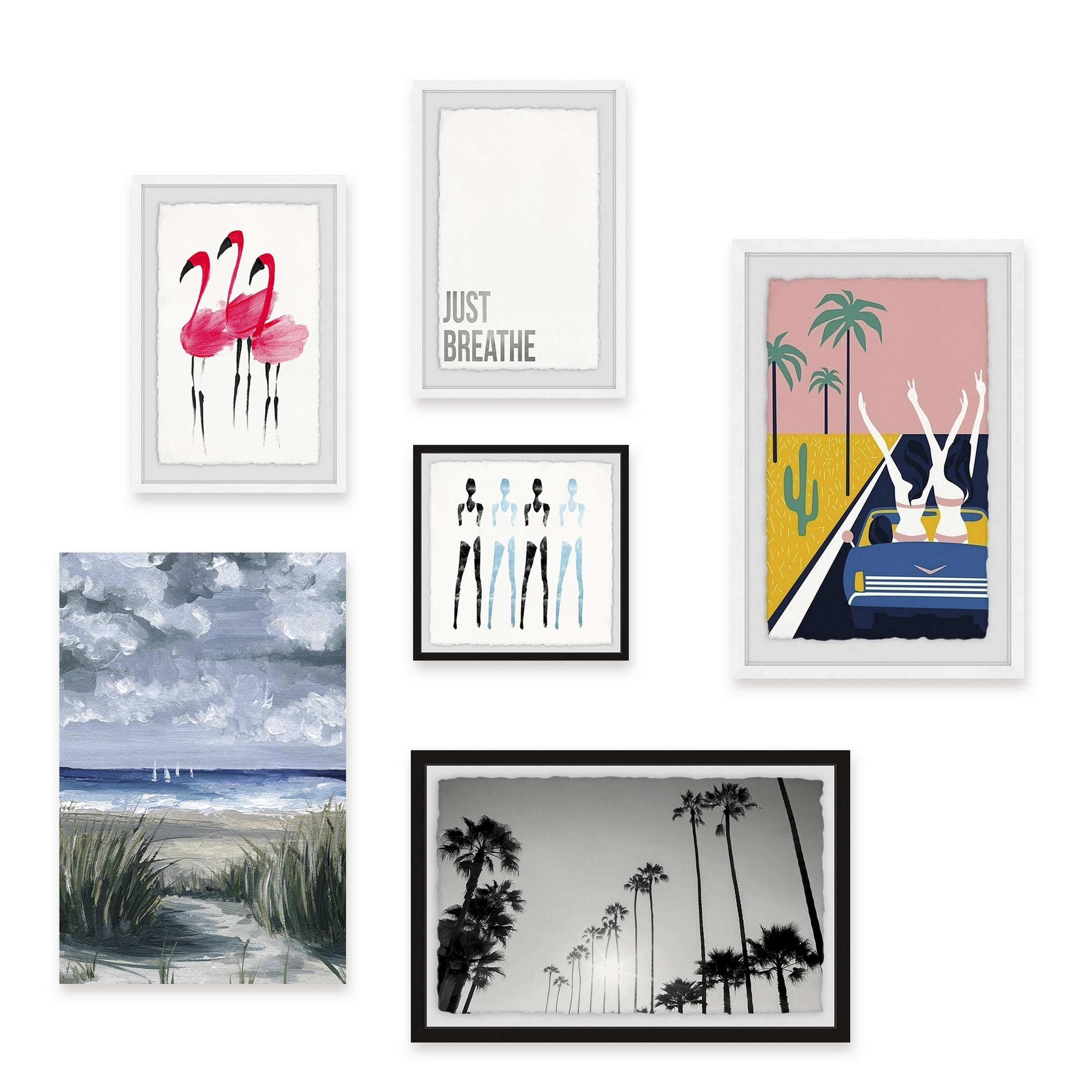 Marmont Hill Handmade Its Ok To Breathe Hexaptych Walmart Com Walmart Com
