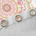 thumbnail image 4 of Manfei Tribal Damask Flower Curtains Pack of 2 (42x84 Each), White Orange Mandala Curtains Blackout, Western Bohemian Theme Bedroom Curtains, Curtains and Drapes Home Decor, 4 of 6