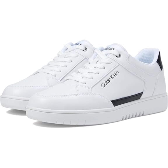 Calvin Klein Hallen Sneakers Women's US 10 White Leather Casual Shoes ZOGG171