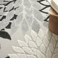 thumbnail image 6 of Nourison Aloha Indoor/Outdoor Black White 5'3" x ROUND Area Rug, (5 Round), 6 of 9