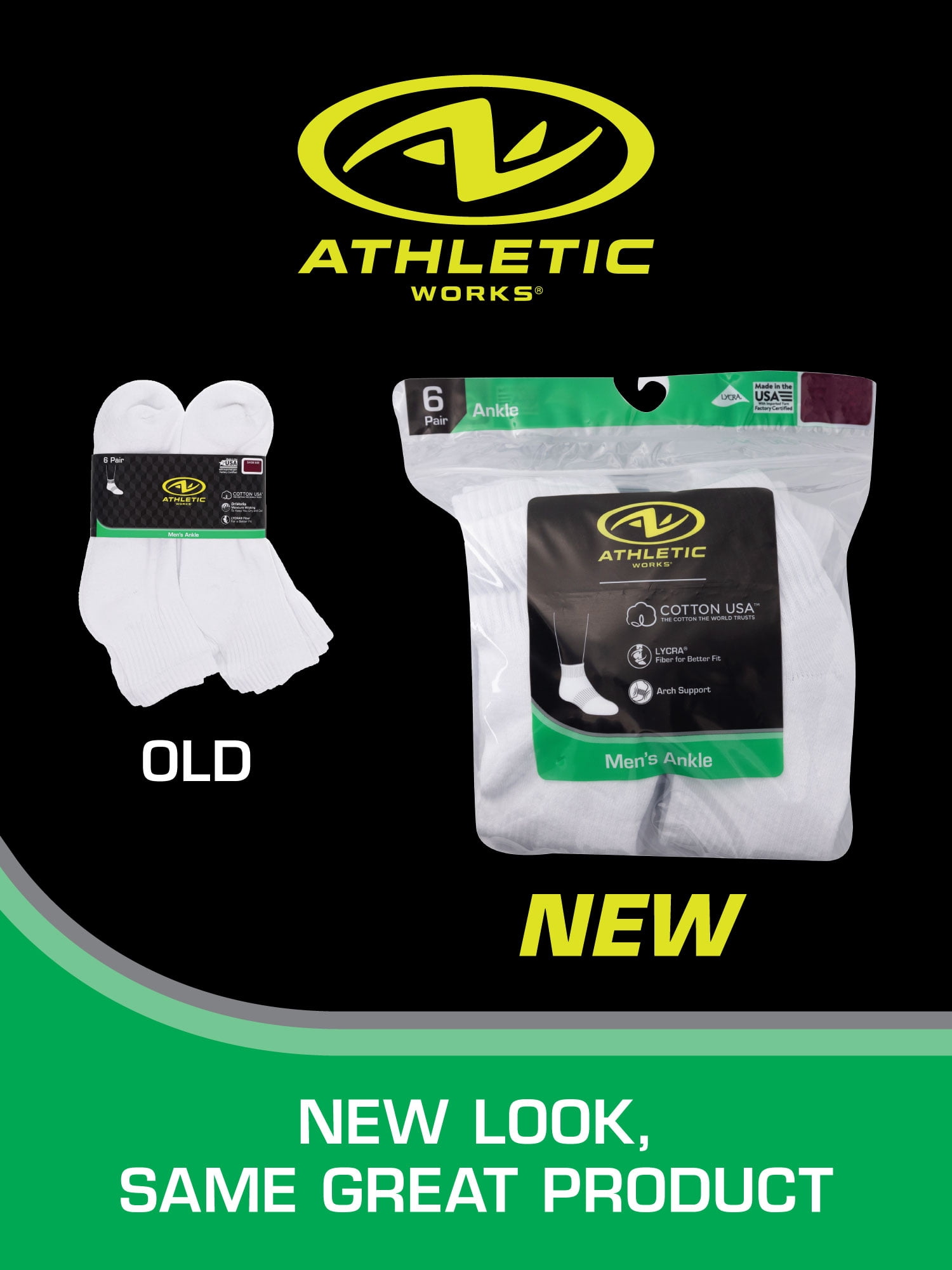 Athletic Works Men's P6 Ankle