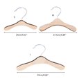thumbnail image 3 of 10 Pieces Wooden Pet Apparel Hangers Wooden Portable Clothes Hanger Durable Gift Ultra Thin Space Saving Hook Design L, 3 of 4