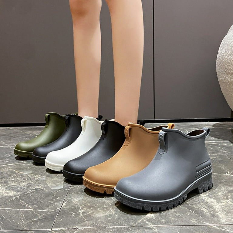Short Rain Boots for Women Women Rain Shoes Shoes Comfortable Light Ankle Rain Boots Outdoor Rain Boots