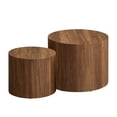 thumbnail image 4 of Kevinplus Nesting Coffee Table Set of 2, End Tables for Living Room, Apartment, Walnut, 4 of 14