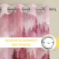 thumbnail image 6 of Pink Mountain Kitchen Curtains Window Panels, Misty Forest Nature Woodland Pine Tree Landscape Insulated Window Treatment Curtain, Grommet Curtains for Bedroom/Living Room/Bathroom, 2 Piece 52"Wx72"L, 6 of 8