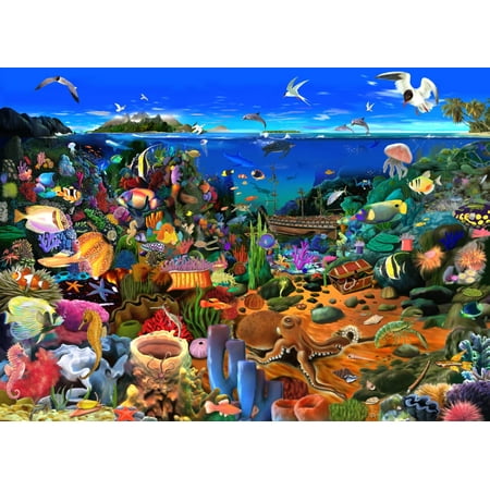 Amazing Coral Reef Poster Print by Gerald Newton