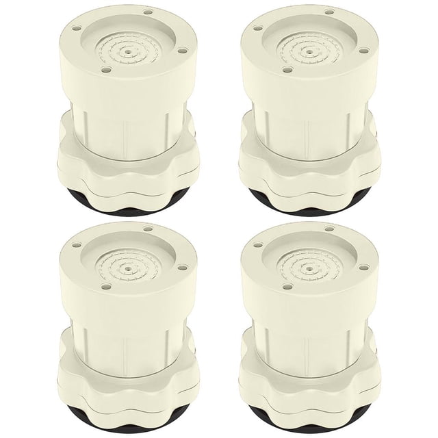 4 elevadores de cama y refrigerador ajustables que protegen pisos y superficies. Beige 8-95cm