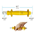 thumbnail image 5 of 8-Pack Electric Fence Rubber Gate, Electric Fence Spring Handle, Insulated Plastic Handle, Yellow Rubber Gate Handle, 5 of 8