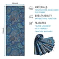 thumbnail image 2 of Blue Paisley Pattern Hot Yoga Mat Towel Non Slip for Hot Yoga - Quick-Drying Yoga Mat Cover with 4 Corner Pockets with Travel Bag - Hot Yoga Towel Non Slip 74"x26", 2 of 6