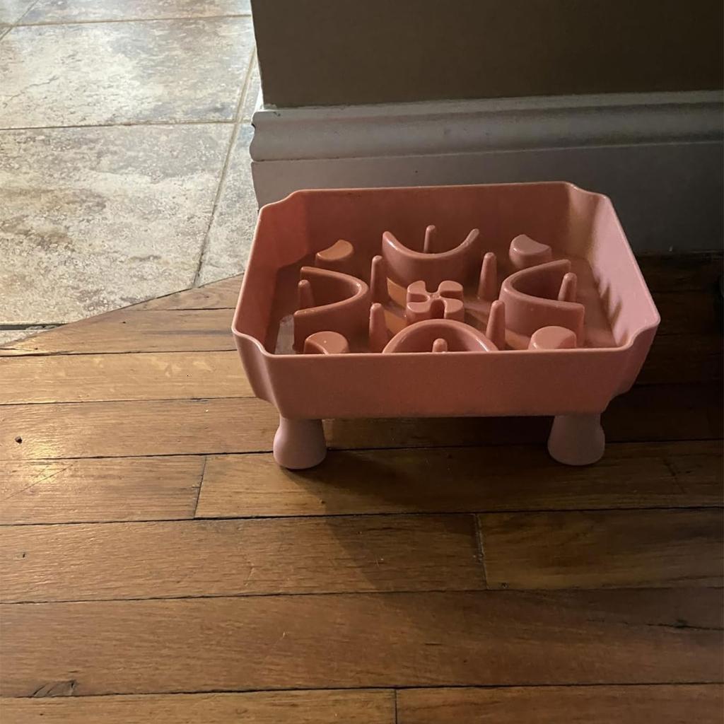 AOOOWER Interactively Slow Eating Cats Bowl Fun Interactively Comfortable Cats Food Bowl for Comfortable Dining
