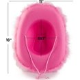 thumbnail image 3 of Sombrero de Vaquera Rosa con Plumas - Sombrero de Vaquero para Mujeres, Adolescentes con ala de Plumas esponjosas, Fiesta de Disfraces temática, Disfraces para Juegos de rol, Talla para Adul, 3 of 5