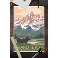 thumbnail image 2 of Grand Teton National Park, Wyoming, Moose and Mountains (12x18 Wall Art Poster, Room Decor), 2 of 3