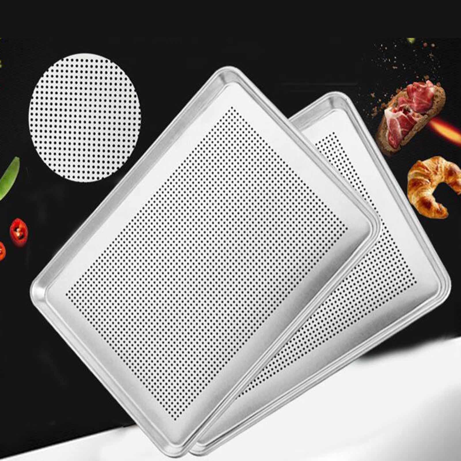 hejhncii Perforated Baking Sheet Pan Perforated Cake Pan Commercial Bakery Equipment Cake Pans Aluminum Alloy Material for Baking