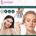 thumbnail image 4 of Majestique Makeup Brush Set With Powder Puff & Stick (10 Gm) - Gray, 4 of 5
