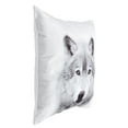 thumbnail image 2 of Kate and Laurel Como Decorative Wolf Print Square Throw Pillow Cover, 18x18, White, 2 of 6