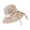Khaki, variant on Adjustable Drawstring Sun Bucket Hat Foldable Design Easy To Carry Fisherman Hat