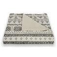 thumbnail image 3 of Creative Products Black and White Tribal Pattern 50x60 Coral Fleece Blanket, 3 of 3
