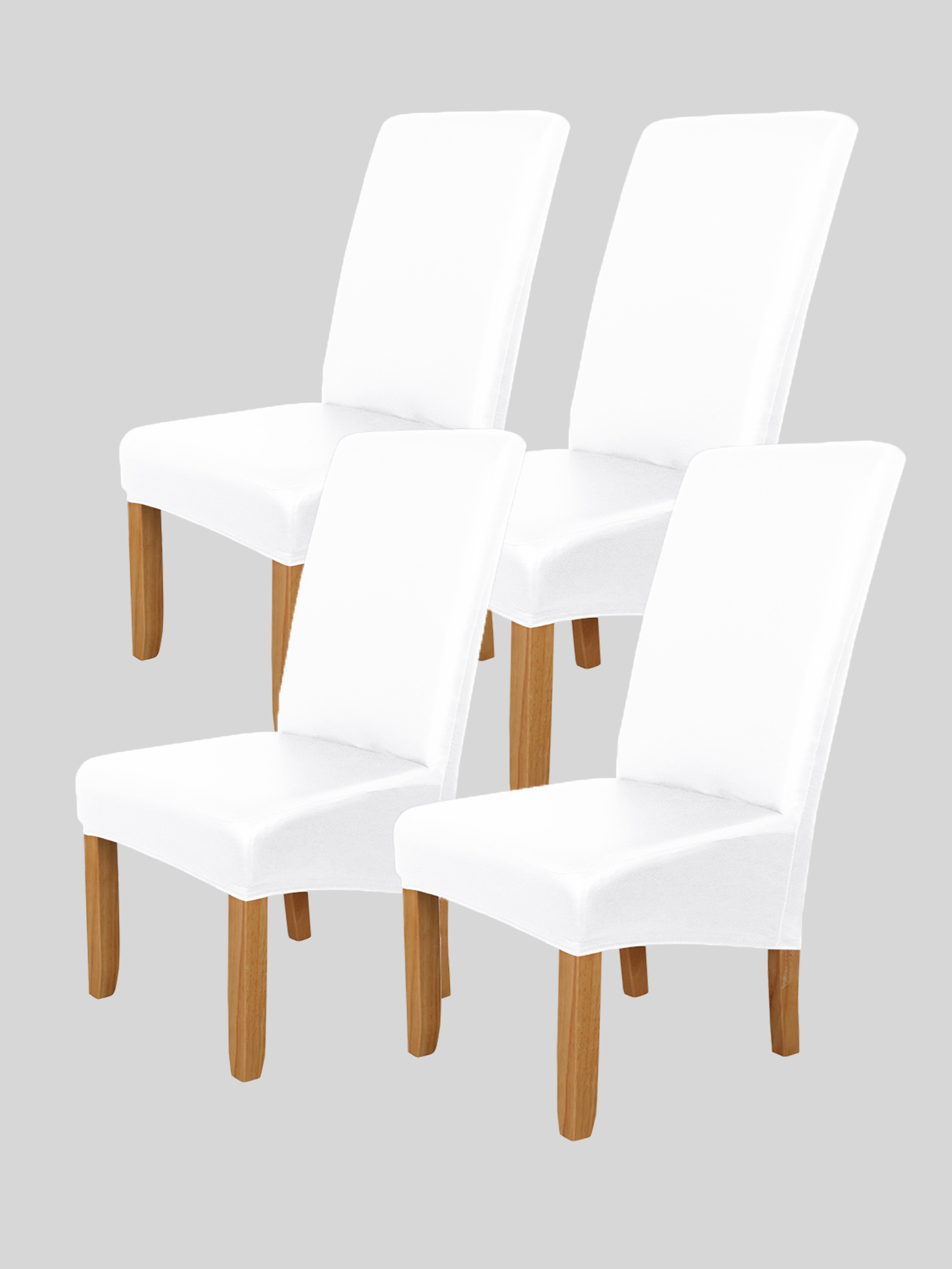 KBOOK Stretch PU Leather Dining Chair Covers Waterproof Leather