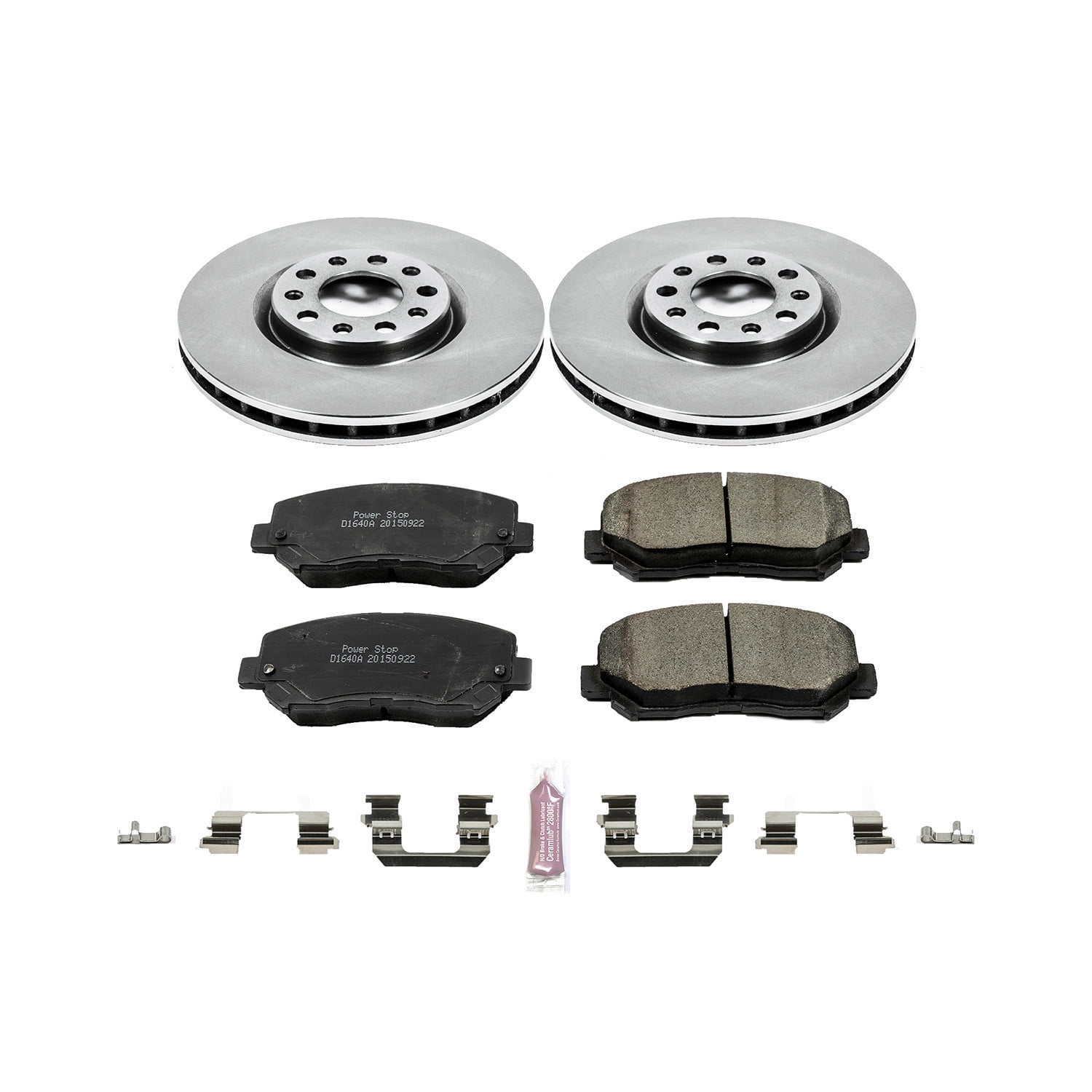 Power Stop Front Stock Replacement Brake Pad and Rotor Kit KOE6372