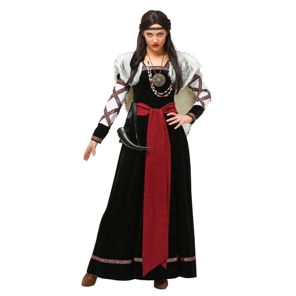Women's Dark Viking Dress Costume
