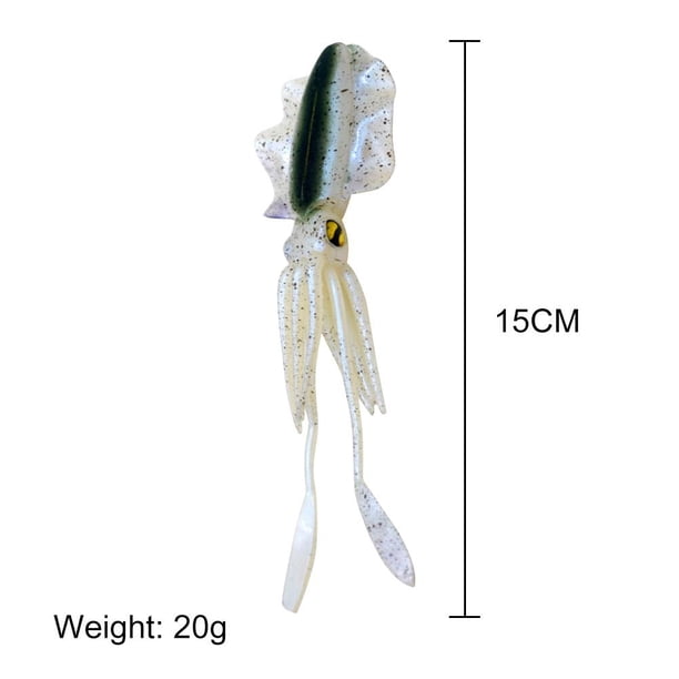 15.5cm 20g Señuelos de pesca de mar de calamar biónico Cebo suave artificial (Rojo rosa) Ehuebsd Para estrenar