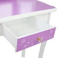 thumbnail image 6 of Ktaxon Kids Snowflake Pattern Wooden Vanity Desk w/ Folding Mirror,Stool,Drawer Purple, 6 of 9