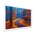thumbnail image 2 of Designart 'Orange Autumn Landscape With Little Road I' Traditional Framed Art Print, 2 of 4