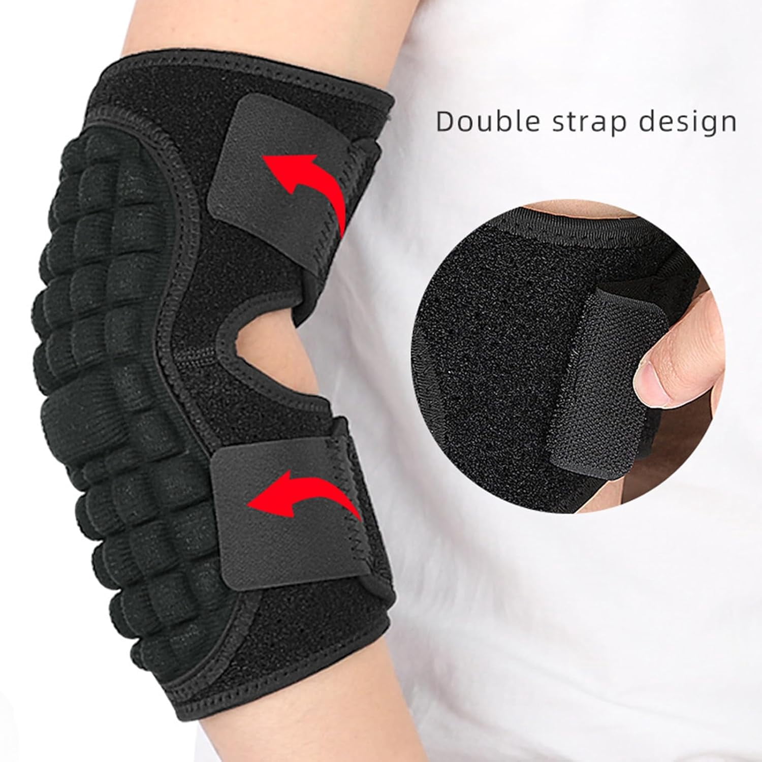 Tennis Elbow Brace, Golfers Elobw Brace, Breathable Arm Elbow Compression Sleeve for Women & Men, Pain Relief Elbow Support Pad for Football Volleyball Baseball Sports