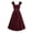 Burgundy, variant on Women's Plus Size Lace Up Gothic Short Sleeve Shaping With Straps Long Dress Pink