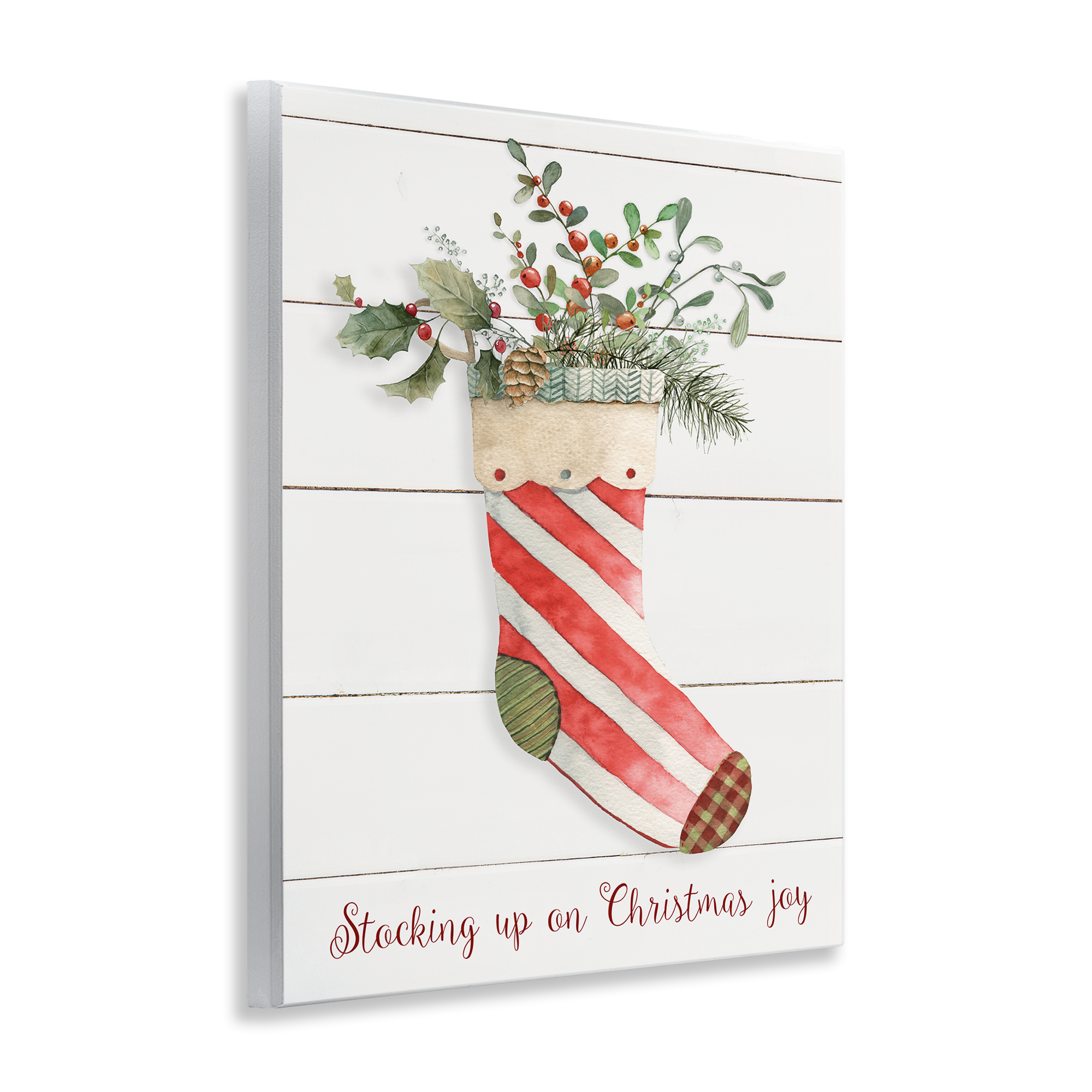 Stupell Industries Stocking Up On Christmas Holiday Painting Unframed Art Prints Wall Art, 11 x 14