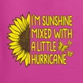 thumbnail image 5 of Wild Bobby, I'm Sunshine Mixed With A Little Hurricane , Inspirational/Christian, Women Graphic Long Sleeve Tee, Fuschia, Medium, 5 of 5