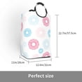 thumbnail image 3 of Waterproof Collapsible Laundry Hamper, Light Colored Floral Pattern Aluminum Handle Laundry Bag Storage Basket, 50L, 3 of 6