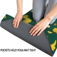 thumbnail image 3 of Green Cartoon Dinosaurs Eggs Pattern Hot Yoga Mat Towel Non Slip for Hot Yoga - Quick-Drying Yoga Mat Cover with 4 Corner Pockets with Travel Bag - Hot Yoga Towel Non Slip 74"x26", 3 of 6