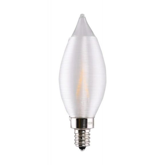 4W CA11 LED - Satin Spun Clear - Candelabra base - 2700K - 120V - 12-PACK