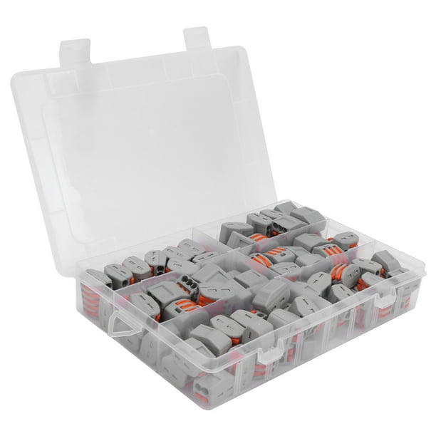 Conector de cableado, 100 piezas PCT212/213/215 Cableado Conductor eléctrico Bloque de terminales Conectores de empalme compactos Rendimiento finamente ajustado