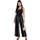 thumbnail image 1 of Conjunto 2 Piezas Elegante, Top Ajustado con Botones y Pantalón Palazzo con Rayas, Look Chic y Estilizado para Mujer, 1 of 5