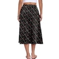 thumbnail image 4 of Asklazy Womens Flowy A-Line Long Skirt Pleated Elastic High Waist Drawstring Skirts with Pockets,Mother's Day,Black Flower,2XL, 4 of 9