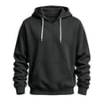 thumbnail image 2 of Yutgune Men's Basic Pullover Hoodie, Plain Solid Long Sleeve Hooded Sweatshirt for Casual Everyday Wear, 2 of 7