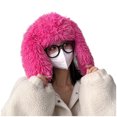thumbnail image 5 of Cxenplz Women's Winter Warm Plush Hat Long Rabbit Ears Hats Ladies Fuzzy Cute Fashion Skull Caps for Cold Weather Christmas Halloween, 5 of 6