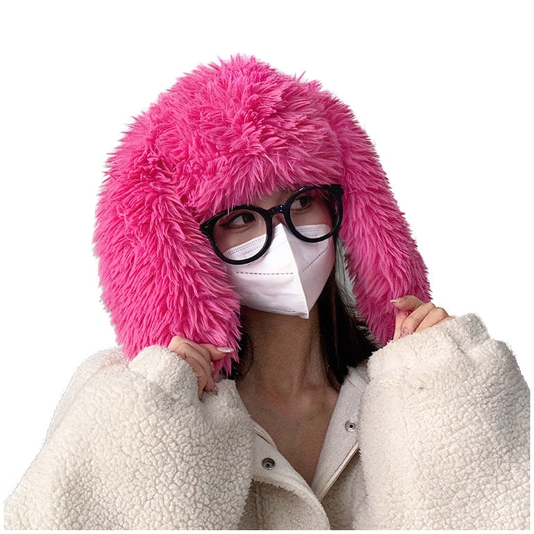 Neewe Knit Beanie Hats Cute Bunny Long Ears Funny Hat Fluffy  display picture 3