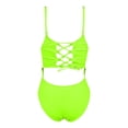 thumbnail image 4 of Afdoent Women's One Piece Swimsuits Womens Neck Front Lace Up Back High Cut Monokini Swimsuit 2026 Summer Swimwear, 4 of 5