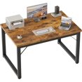 thumbnail image 1 of unbranded 40 Inch Computer Desk, 1" Thick Modern Simple Study Writing Table, Heavy Duty Industrial Office Desk for Home Bedroom Workstation, Brown, 1 of 18